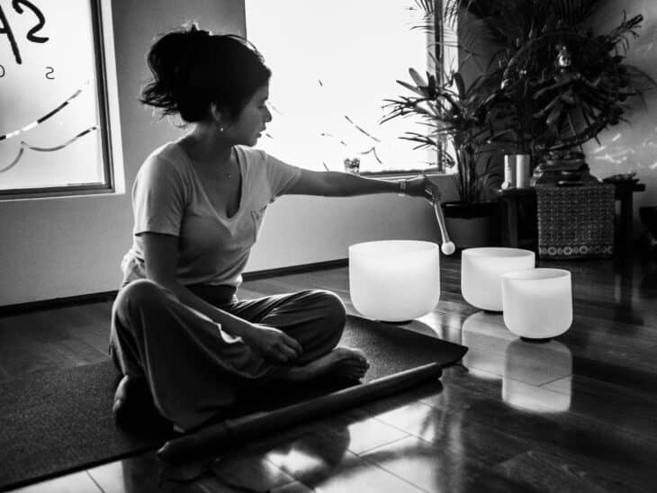 Yin, sound healing and meditation